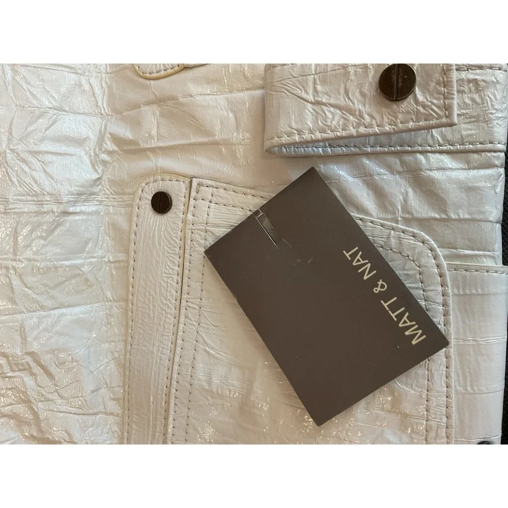Matt & Nat White SadeClutch Handbag Vegan Leather Cruelty‎ Free New NWT